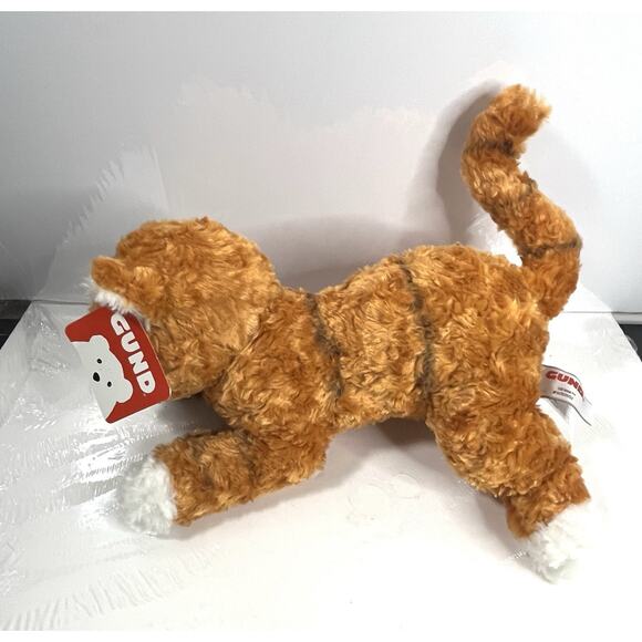 GUND Tabby Plush Stuffed Cat Orange/White Striped Blue Eyes Sienna Kitten Vtg - Picture 8 of 11